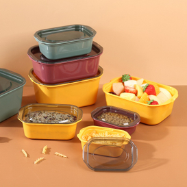 Plastic Food Storage Containers(18 Solid Colors)