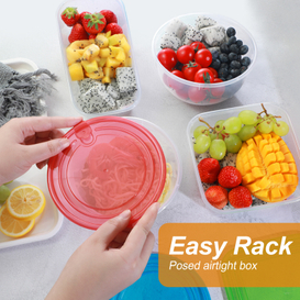 Plastic Food Storage Containers (18 Transparent)